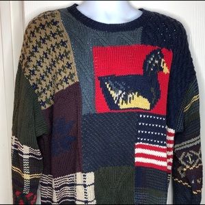Vintage Nautica Hand Knitted Sweater Medium